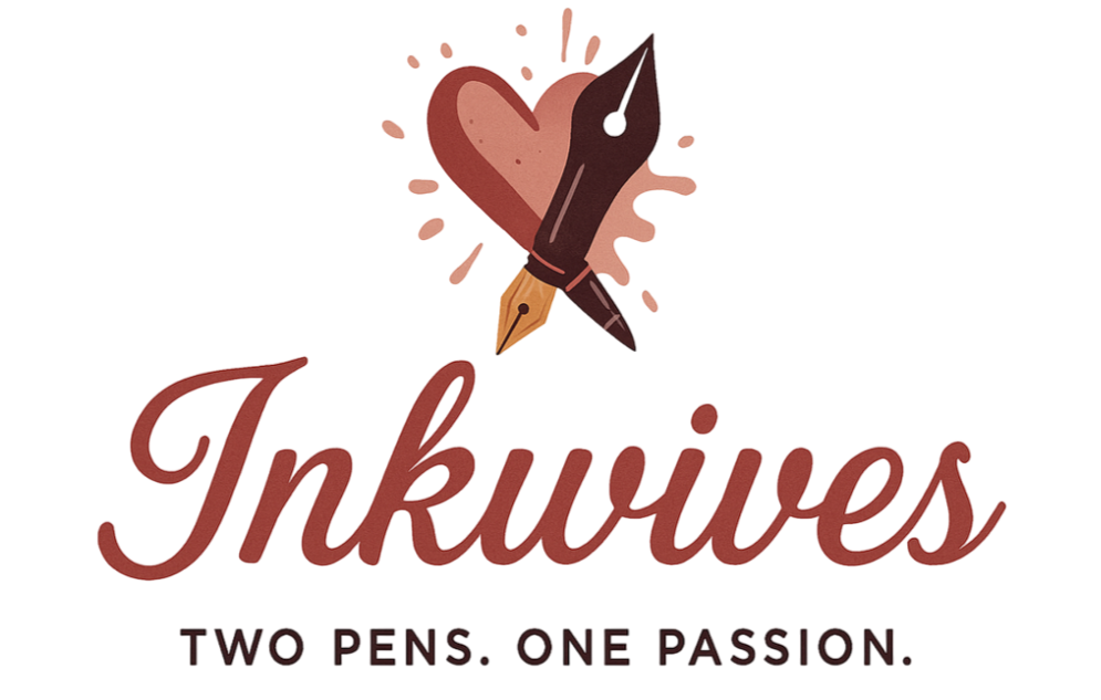 Inkwives logo with slogan: two pens. One passion